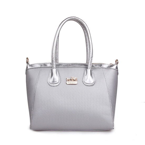 Coach City Signature Medium Silver Satchels BSN - Click Image to Close